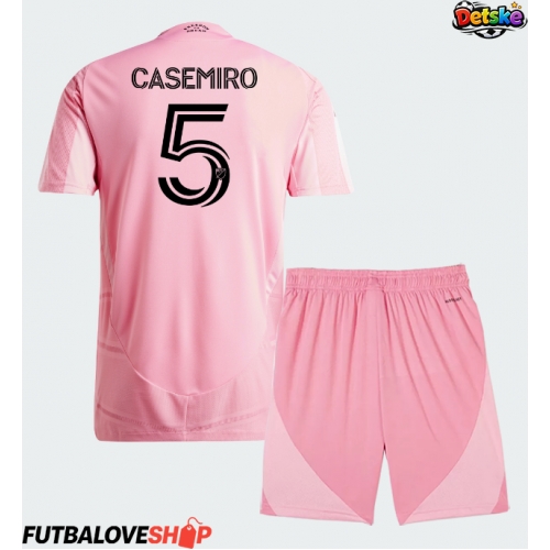Dres Inter Miami Casemiro #5 Domáci pre deti 2026-27 Krátky Rukáv (+ trenírky)